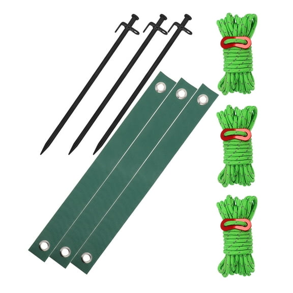 SOPOTUTU Tree Anchor Kit with Tree Support Clamps and Protective Wraps for Gardening and Plant Stability