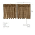 thumbnail image 6 of VHC Brands Ridge Plaid Cotton Rustic Kitchen Curtains Rod Pocket Hanging Loops 24x36 Tier Pair, Cedar Green, 6 of 6