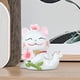 thumbnail image 4 of Estatua de gato de la suerte, estatua de gato en flor de cerezo, adornos para gatos, figuras de resina para gatos. Estilo D, 4 of 8