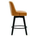 thumbnail image 4 of MINCETA Counter Stool,26" 360 Free Swivel Upholstered Bar Stool with Back-PU in Brown, 4 of 7