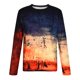 thumbnail image 3 of ICHUANYI Clearance Men's Long Sleeve Round Neck Print Color Fashion Casual T-Shirt Long Sleeve Top(Orange, L) Ichuanyi Ichuanyi, 3 of 7