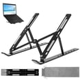 thumbnail image 1 of Laptop Stand Adjustable Laptop Holder Anti-Slip Notebook Stand Holder Metal Desktop Laptop Riser Portable Computer Mount 6 Level Height for Laptop Desktop, 1 of 10