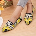 thumbnail image 2 of Domzle Women's Slip-on Loafers Soft Dress Flats | Comfort Breathable Knit Fabric,Arch Support,Slip-Proof,Bendable,Walking,Office Work,Driving,Travel Shoes Yellow, 2 of 9