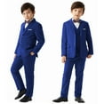 thumbnail image 4 of ETHAN Boys Suit for Kids 3 Pieces Formal Dresswear Set Teen Boys Tuxedo Suits for Wedding Graduation, 4 of 6