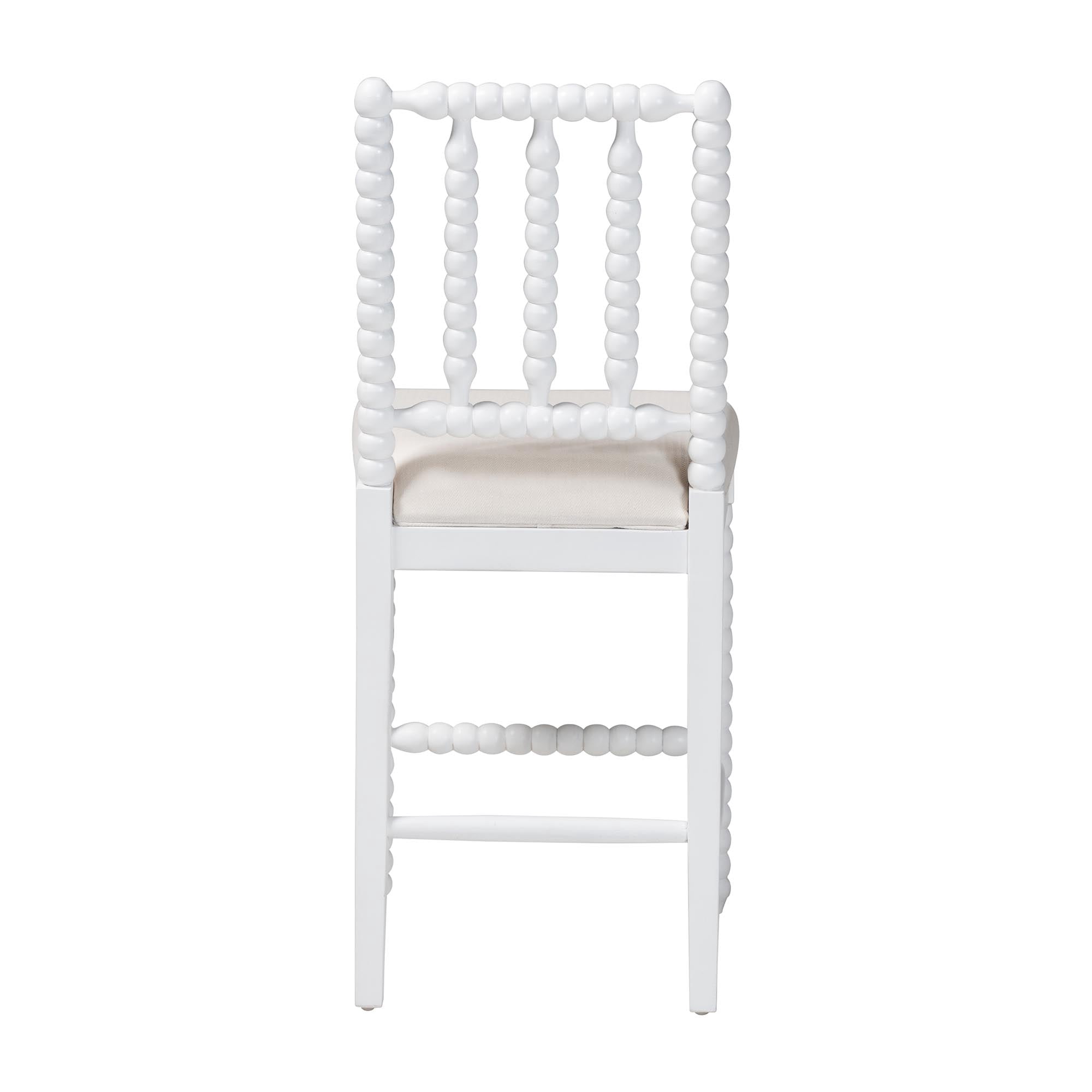 bali & pari Deya Traditional Counter Stool, Counter Height, White