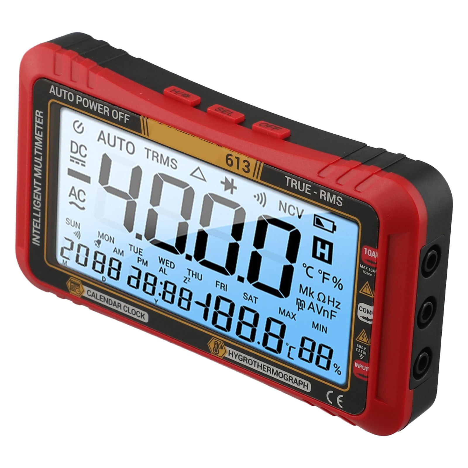 AutoRanging Digital Multimeter with Large Display for Voltage and Current