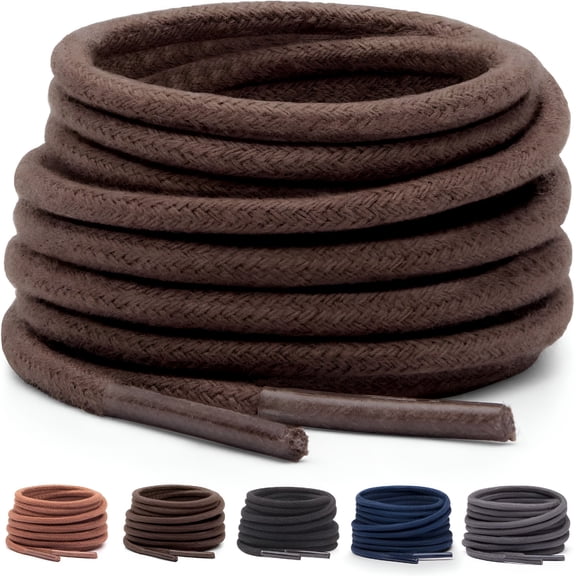 TUWAFE Shoe Laces for Dress Shoes - Round Oxford Shoelaces for Men - Multiple Lengths and Colors Available shoe strings for sneakers