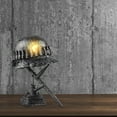 thumbnail image 5 of YOHAVEN Retro War Lamp Table Light, Resin Statue with WWII Helmet Bayonet, Battery Operated Military Decor for Desk Living Room Gift Decoration, 5 of 7