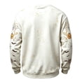 thumbnail image 4 of Havenx Halloween Shirts for Men Pumpkin Print Shirts Long Sleeve Crew Neck T-Shirt Fashion Funny Spooky Scary Lightweight Top,White 3XL, 4 of 5