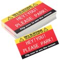 thumbnail image 1 of SHOWERORO 100pcs Caution Sign Outdoor for Road Safety Sign Multi Paper for Lot Managers, 1 of 6