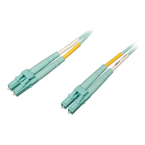 Tripp Lite N820 50' LC Male/Male Duplex 50/125 OM4 Multimode Fiber Optic Patch Cable Aqua