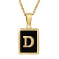 thumbnail image 1 of 26 English Letters (A-Z) Necklace For Women Titanium Steel Stainless Steel Pendant Necklace Pearl Shell Oil Drop Necklace As Gift For Wife , Daughter, Friend, 1 of 7