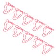 thumbnail image 1 of 100Pcs Trombone, en Acier Inoxydable en Forme de Pied Anti-Dérapant Trombones pour le Document de Bureau de Signet, 1 of 8