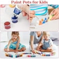 thumbnail image 6 of 240 Pcs Empty Paint Pot Palettes,3ml / 0.1oz Paint Pots with lids 40 Strips Acrylic Mini Paint Container Strips, Clear Plastic Painting Cups Strips for Schools Classrooms Art Paintings Festivals, 6 of 7