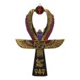 thumbnail image 4 of Ebros Egyptian Golden Ankh Scarab Maat and Eye of Horus Wall Decor Figurine 8" H, 4 of 7