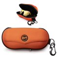 thumbnail image 1 of Funda para gafas de sol BLUPOND, carcasa semirrígida de EVA con clip de gancho, naranja, 1 of 6