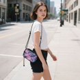 thumbnail image 5 of FORMRS Mini Crossbody Bag for Women Adjustable Rope Shoulder Casual Phone Purse, Watercolor Pink Marble Pattern, 5 of 7