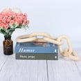 thumbnail image 3 of Wood Chain Link Decor – Hand Carved 5-Link Wood Knot Decorative Chain, Rustic Wood Link Decorative Object Large Wooden Chain for Home Living Room Coffee Table Farmhouse, 3 of 9
