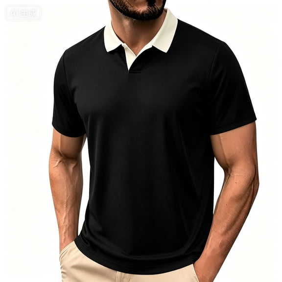 jjayotai Mens Shirts Short Sleeve Shirts Casual V Neck Loose Fitted T Shirt Vintage Golf T Shirts Old Money Tops