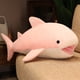 thumbnail image 3 of Peluche de ballena de Boca Grande de tamaño gigante para niños, juguete de peluche de Animales Marinos de color azul, amarillo y rosa, almohada suave de tiburón Huggable, 120cm, 3 of 5