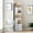 White, variant on S-HOME Freestanding Corner Bookshelf With Drawers In Modern Design, 4-Tier L Shaped Bookcase For Home Office And Living Room