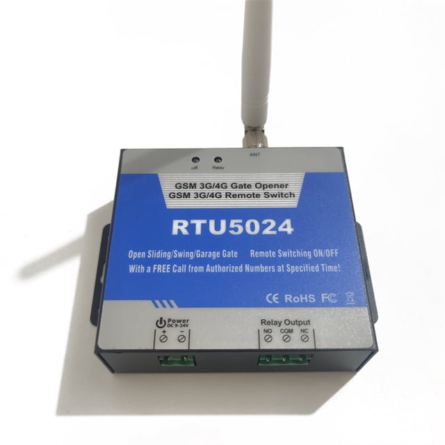 2G/3G/4G RTU5024 GSM Gate Opener Relay Switch Wireless SMS Call Remote Control Gate Door Opener Free Call for Access Control ,Ultra-Quiet Operation