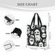 thumbnail image 3 of Easygdp Black White Spooky Ghosts Bolsa Tote para Mujer, Bolso de Hombro para Trabajo, Playa, Viajes, Compras y Supermercado, 3 of 7