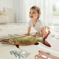 thumbnail image 3 of Giant Floating Pike Plush, 32inch Realistic Fish Decor with Magnetic Teeth, Lake Theme Floor Pillow, Waterproof Stuffed Animal for Aquatic Decor, 3 of 4