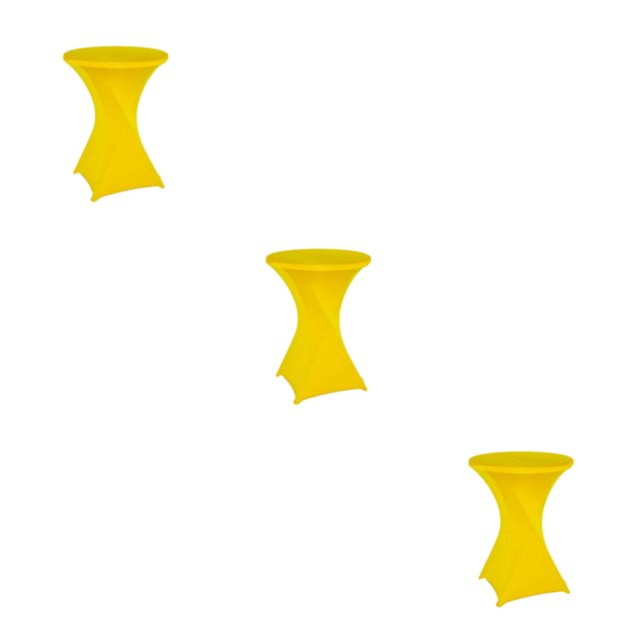 Baohd Versatile Elastic Cocktail Table Set High Foot Bar Cover Stain-resistant yellow 3Set