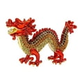 thumbnail image 3 of TISHITA Alloy Dragon Figurine Dragon Sculpture Fengshui Crafts Animal Sculpture Mini Dragon Figurine for Office Living Room Bookshelf Red, 3 of 8