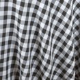thumbnail image 3 of BalsaCircle 70" Gingham Checkered Polyester Tablecloth Black and White, 3 of 4
