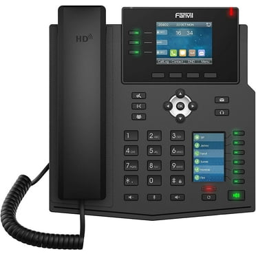 Fanvil X6U 6 line Ultra-Elegant Gigabit Triple Color Screen Phone,60 DSS