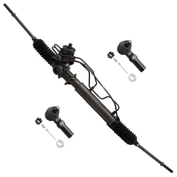 Detroit Axle - Complete Power Steering Rack and Pinion Assembly Outer Tie Rod Replacement for 1996 1997 1998 1999 Nissan Maxima Infiniti I30