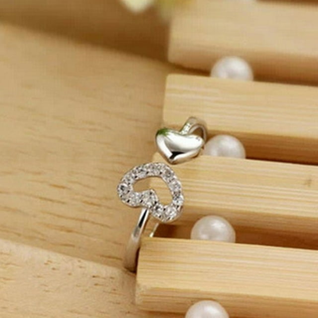 Nestingho 2Ud Anillo Decorativo Plateado Para Mujer Con Ajuste Cómodo Y