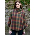 thumbnail image 2 of Mucros Weavers Irish Plaid Poncho for Women Made in Ireland 100% Irish Wool Tweed, 2 of 6