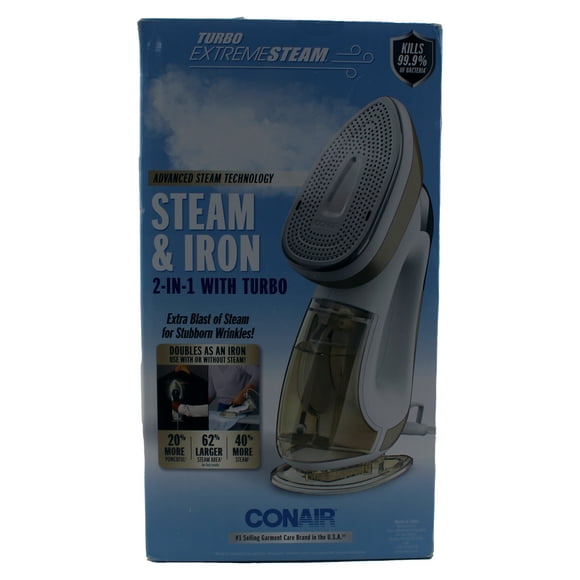Conair Turbo Extreme Stream Steam and Iron 2 in 1 With Turbo White 1 Count