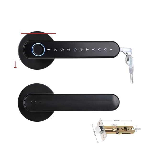 Door Lock, Tuya Biometric Fingerprint Smart Door Lock Password Electronic Digital Lock Keyless Entry Door Knobs Lock For Bedroom Home ,Easy to Install