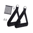 thumbnail image 4 of 2 piezas de agarres para ejercicios, accesorios de gimnasio resistentes, agarres de banda de resistencia para de poleas, equipo de gimnasio Negro, 4 of 8