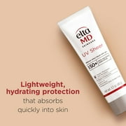 EltaMD UV Sheer Face Sunscreen SPF 50+ No White Cast, Sheer Zinc Oxide Sunscreen for Face & Body, 1.7 oz Tube - Travel Size