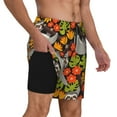 thumbnail image 3 of Balery Sloth on the Branch Mens Swim Trunks Swim Shorts for Men Quick Dry Inseam Beach Shorts with Compression Liner Pocket-3X-Large, 3 of 9