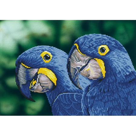 UPC: 4897073249421 | DIAMOND DOTZ® Blue Hyacinth Macaws Diamond Painting Kit