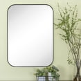 thumbnail image 4 of Mid-Century Modern Chic Metal Rounded Wall Mirrors 24'' x 36'' - Brushed Nickel, 4 of 5