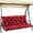 Wine Red, variant on Matalde 59" x 39.37" Dark Gray Outdoor Porch Swing Cushion, Waterproof