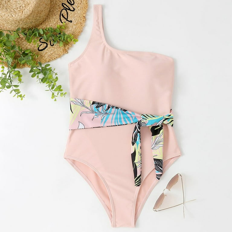 Aayomet Women's Thong Cutout Monokinis Tie Beach One Piece Swimsuit Bathing  Suit,Black M 