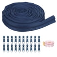thumbnail image 1 of Uxcell #3 10 Yards Bulk Nylon Coil Zipper by the Yards with 20 Pcs Zipper Sliders and Ruler for Sewing Dark Blue, 1 of 6