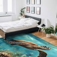 thumbnail image 6 of Area Rugs Indoor Non-Slip Rectangle Rug 2x3 Ft Sea Turtle Nautical Turquoise Ocean Underwear Coral Retro Rug Rubber Backing Floor Mats Non Shedding Home Decor Carpet for Entryway Living Room, 6 of 8