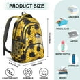 thumbnail image 5 of Sunflower Backpack for School,Cute School Bag,Schoolbag with Adjustable Shoulder Straps & Padded Back,16.9 Inch, 5 of 5