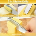 thumbnail image 5 of READY BUTTER 3 - in - 1 Knife: Stainless Steel Butter Spreader, Cold Butter Curler & Micro Grater. Serrated, Dishwasher - Safe, 5 of 6