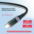 thumbnail image 5 of Necvior 480Mbps Data Cord LED Display USB C to USB C Cable 100WPD Quickly Charging USB C Data Cable For Electronic Devices, 5 of 16