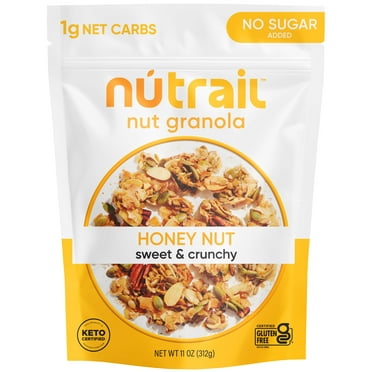 NuTrail Nut Granola Cereal, Honey Nut, No Sugar Added, Keto, Gluten Free,  11 oz. 1 Count